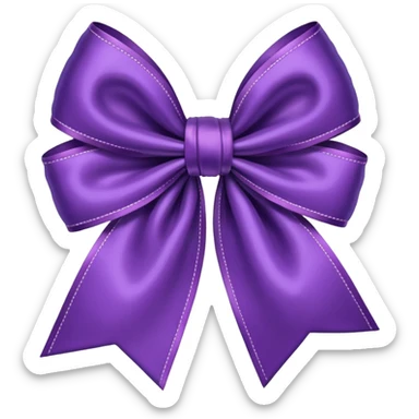 Purple bow sticker
