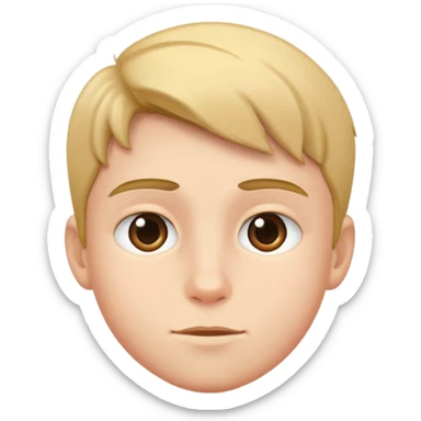 realistic portrait of a boy sticker