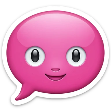 pink chat gpt ai app logo sticker