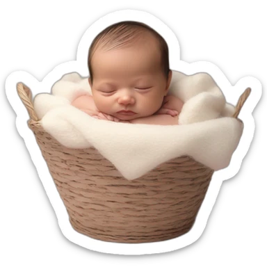 Newborn photography sticker