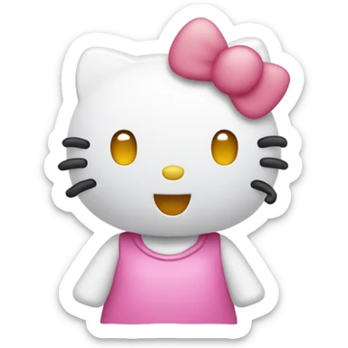 Hello kitty shaking her head sticker