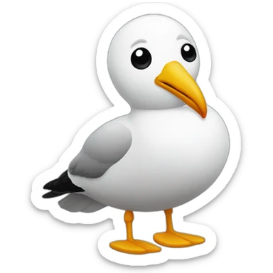 A seagull pooping sticker