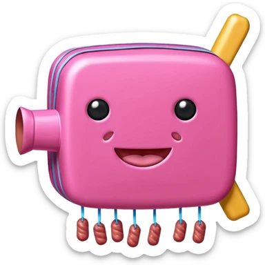   jeff koons style art pink spam meat  pinata  sticker