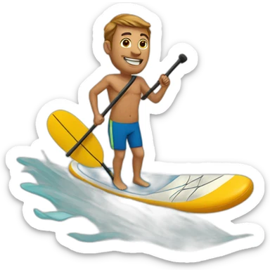 Man on sup sticker