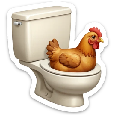 chicken nugget on the toilet sticker