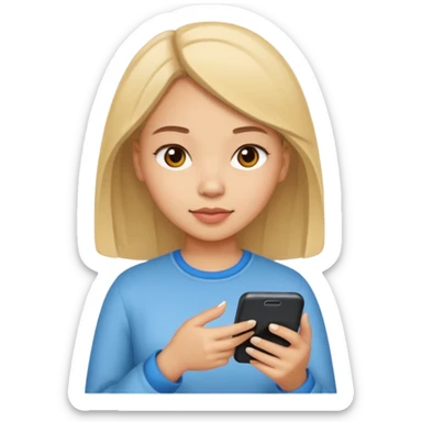 girl texting sticker