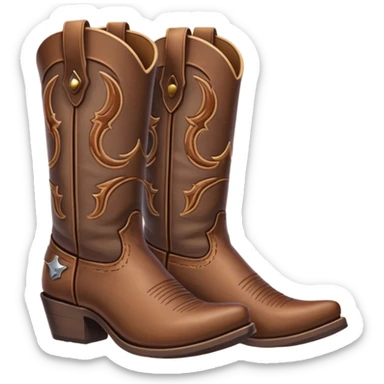 Cowboy boots sticker
