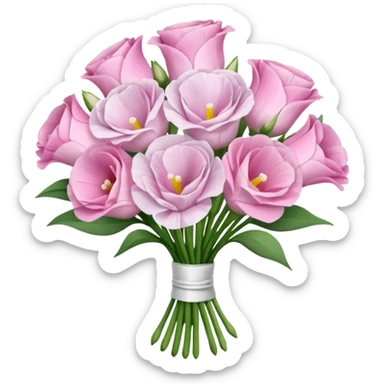 bouquet of realistic eustoma 15 sticker