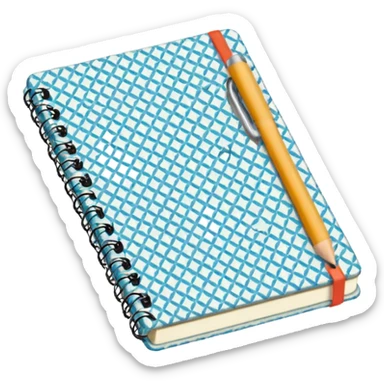 patterned notebook sticker