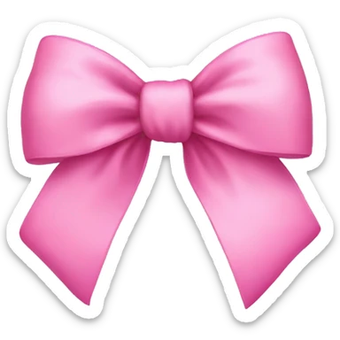 Pink bow sticker