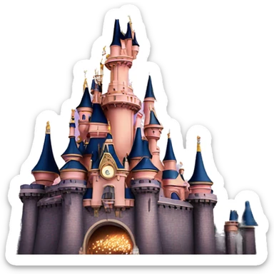 Disneyland paris castle with fireworks sticker