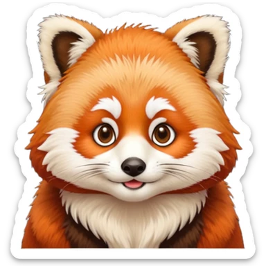 red panda with judge's hair sticker
