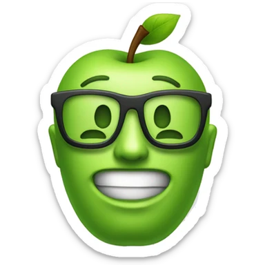 Green apple geek bar sticker