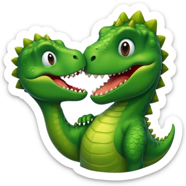 Dinosaurio dando un beso sticker