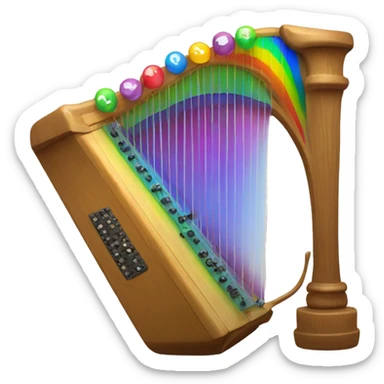 rainbow auto harp sticker