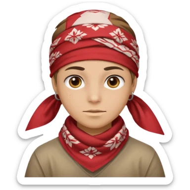 character with bandana sticker