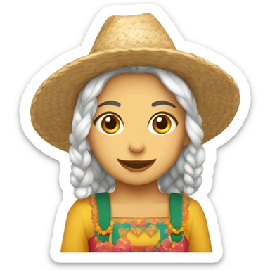 Gata branca-festa junina sticker