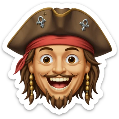 jack sparrow laughing sticker
