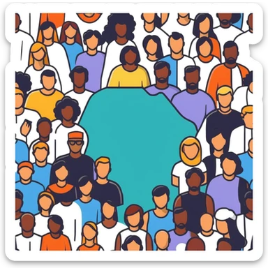 group of diverse people sticker