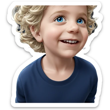 blonde girl with blue eyes sticker
