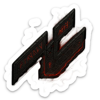 Create an Elden Ring talisman version of the Assetto Corsa logo. The talisman should be made of dark obsidian stone with red glowing cracks and a sinister magical effect. The background should be transparent. sticker