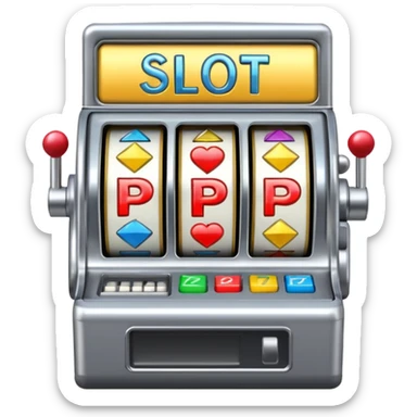 Slot machine, classic, 5 reels, nothing written on it, the symbols shown are not 7s, but in order letters P, R, O, P, O sticker