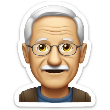 old man portrait indoors sticker