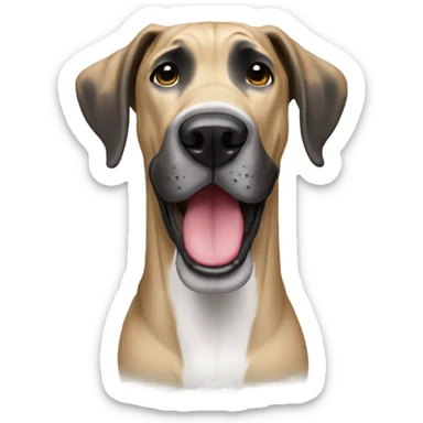 Great Dane smiling sticker