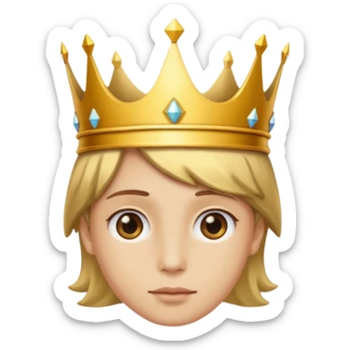 aggiungi una corona sulla testa sticker