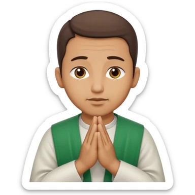 an Algerian man praying,  sticker