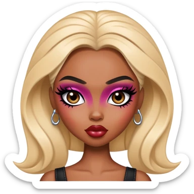 black pretty bratz baddie sticker
