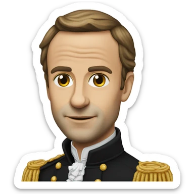 Macron mangent des pates  sticker