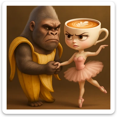 Edit the image to give both characters different angry expressions, keeping their original style, outfits, and colors exactly as in the reference image. sticker