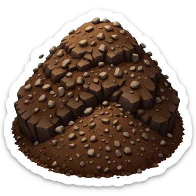 pile of soil with small pieces only sticker