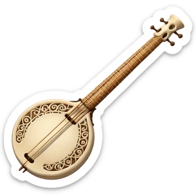prehistoric musical instrument sticker