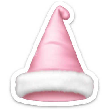 Light pink Santa hat with sparkly snowflakes  sticker