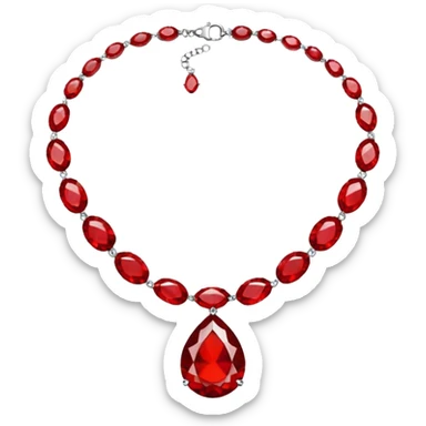 Necklace red sticker