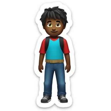 boy playing roblox sticker