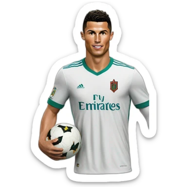 cristiano ronaldo wear moroccan jersy sticker