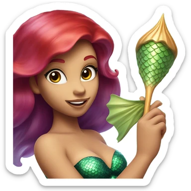 Ariel's fairy tale from the cartoon sticker