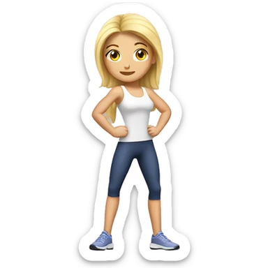 Woman leg calves muscles, fit Caucasian woman sticker