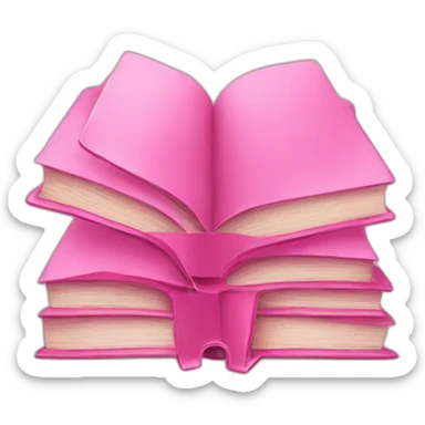 Pink books sticker