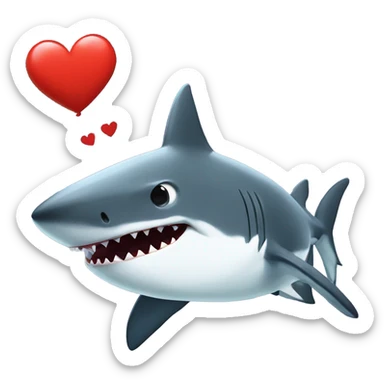 Shark with a I love you sign  sticker