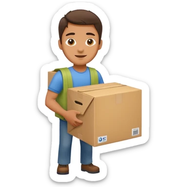 box carrier man sticker