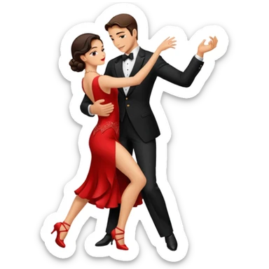 tango dancing man emoji - solo embrace sticker