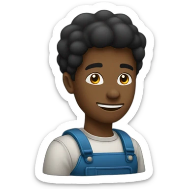 Personne noire choquée avec les mains derrière la tête sticker