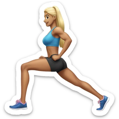 Female strong legs gym sticker
