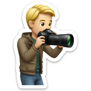 a photographer shooting sticker
