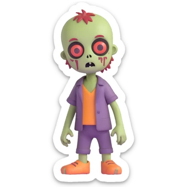little zombie sticker