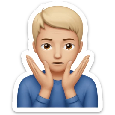 Une personne qui se frotte les mains avec un regard suspect  sticker